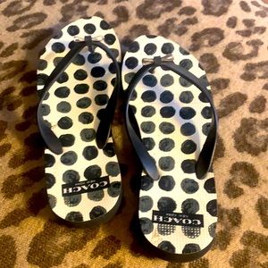Coach black flip flops, 5